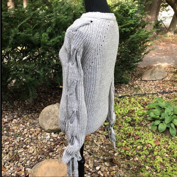 Knit Love Tree Sweater with Woven Sleeves - Picture 11 of 16